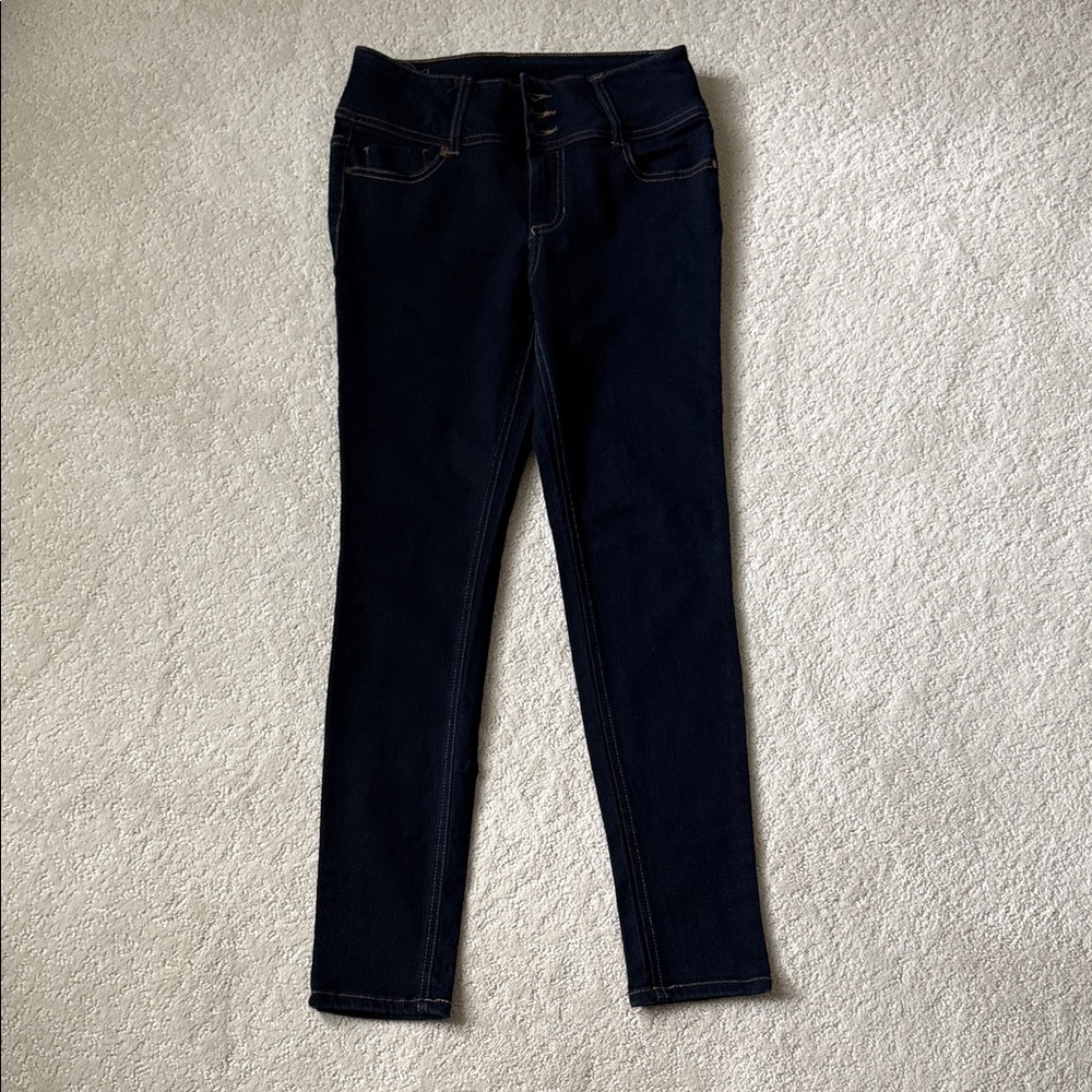 High waisted Women's Dark Blue Skinny Jeans, Size 4